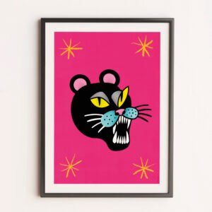 poster pantera fucsia